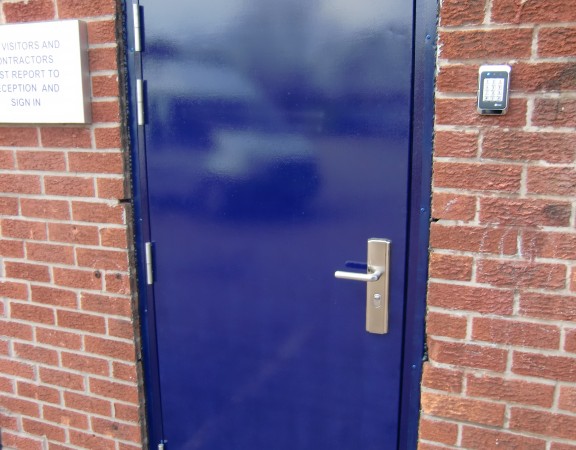 Steel Security Door With Electronic Keypad